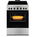 Electrolux LKR620066X Cooker Freestanding | Class A | Ceramic glass hob, electric oven, black/stainless steel