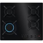 AEG HKB64453NB Plaque de cuisson à gaz Encastrable | Classe énergétique N/A | 60 cm, LED + Step Power, 4 zones, Noir