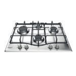 Hotpoint-Ariston PCN 642 IX/HAR Gaskochfeld einbau 4 Gaskochfelder, emaillierte Roste, Gassicherheit