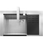 BARAZZA 1LMDR91K Sink Built-in | Vasca + accessori, Coperchio inox, Rubinetto incluso