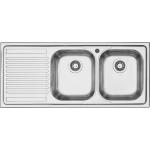 BARAZZA 1LFS12S Sink Built-in | 2 bowls + drainer, 34x39x21 cm, Left drainer