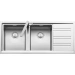 BARAZZA 1LES12RD Sink Built-in | 2 bowls, Right drainer, Stainless steel AISI 304
