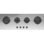 BARAZZA PM104 Hob Built-in | Class - | 2 gas + 2 dual crown Chef, Stainless finish, High performance