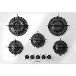 BARAZZA 1PMD70B Plaque de cuisson à gaz Encastrable | 4 feux + double couronne, brûleurs Flat Eco-Design, grilles fonte