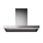 Falmec Plane Plus 90 Eu Inox 220-240V - 50-60Hz T80 S/Filtro Campana extractora De pared | Clase energética A | Acero inoxidable, 4 velocidades, LED integrados