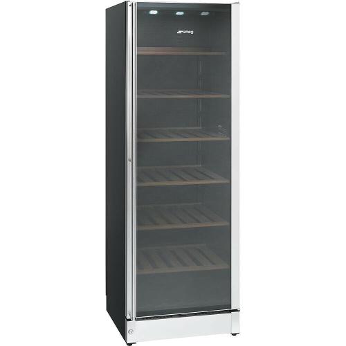 Smeg SCV115G Weinkühlschrank | Freistehend | Energieklasse G | Fassungsvermögen: 197 Flaschen, Temperatur einstellbar von 5 bis 20 °C, Aktivkohlefilter