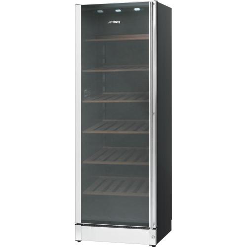 Smeg SCV115GS Cave à vin | Pose libre | Classe énergétique G | Capacité : 197 bouteilles, température réglable de 5 à 20 °C, filtre à charbon actif