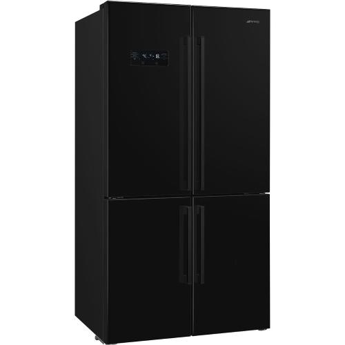 Smeg FQ60NDE Frigorífico-congelador | Nevera de vino | Clase energética E | Instalación gratuita, Puerta francesa, Negro