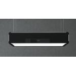 Silverline 4390 Lightline BK - 4390.2.733.02 Campana extractora De techo | Clase energética A | Filtrante, aluminio/carbón, iluminación LED, caudal máximo 600 m³/h