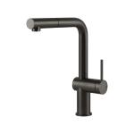 Gessi INEDITO Monogetto Black Metal Brushed PVD - 60433#707 Mitigeur Évier | Métal noir brossé PVD, Bec monogicler fixe, Débit réduit économie eau