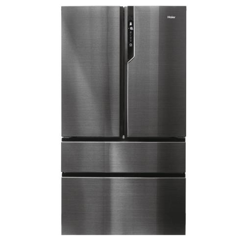 Haier HB26FSNAAA Kühl-gefrierkombination Freistehend | Klasse E | 4-türiger Kühlschrank, No Frost, schwarze Ausführung