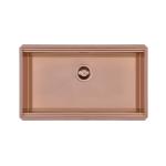 Foster Milanello Copper Workstation - 1034858 Sink Under-top | steel AISI 304 PVD copper, 1 basin, depth 200 mm, grids black included