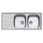 Foster Inox Prel.2Vdx+Sc.F3,5" - 1812561 Sink Sink | 2 basins, stainless steel, sdrainer dx