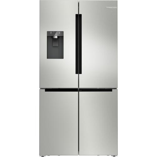 BOSCH KFD96APEA Kühl-gefrierkombination Freistehend | Klasse E | Mehrtüriger Kühlschrank, No Frost, Wasser- und Eisspender, Edelstahloberfläche mit Fingerabdruckschutz