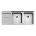 Foster Evo 2Vdx+Sc B8 116 - 3212051 Sink  1 vasca: 730 x 400, Piletta 3½, Possibilità di fori aggiuntivi | Built-in