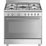 Smeg SX91GM Cooker | Freestanding | Energy Class A | 5-burner gas stove, 115-liter electric oven, cast-iron grates