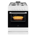 Electrolux LKK620010W Cooker Freestanding | Class A | Multifunction, ventilated oven, 4 gas zones