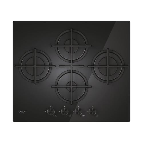 Candy CVG6DTB Gaskochfeld Einbau | Schwarz, Einbauversion, 59.5 cm
