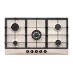 GLEMGAS GT955HSA Placa de gas Empotrable | Clase energética A | 5 fuegos, Rejillas de hierro fundido, Encendido electrónico