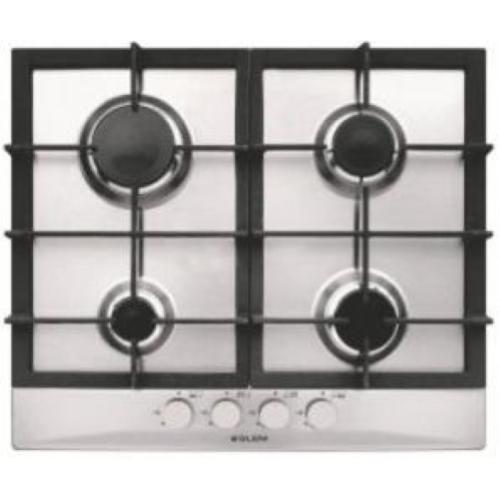 GLEMGAS GT64HIX Placa de gas Empotrable | Clase energética N/A | 4 fuegos, Encendido electrónico, Rejillas de hierro fundido