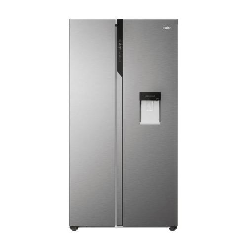 Haier HSR5918DWMP Frigorífico-congelador Instalación libre | Clase energética D | Instalación gratuita, Puerta americana, Platino