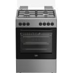 Beko FBE62120XD Herd Freistehend | Klasse A | Gasofen, 4 Brenner, Edelstahl