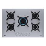 AEG HGB75423UZ Plaque de cuisson à gaz Encastrable | Classe énergétique N/A | 75 cm, Step Power, 5/Zones, Inox/EasyClean