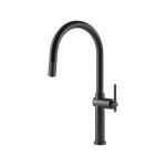 Gessi HABITO Estraibile Black Metal Brushed PVD - 60672#707 Grifo monocomando Fregadero | Metal negro cepillado PVD, Ducha extraíble, Manguera flexible extensible