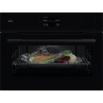 AEG NKP8S721B Four à micro-ondes Encastrable | Classe énergétique A+ | 45 cm, SteamPro/Steamify (Vapeur 100 %, 75 %, 50 %, 25 % + sous-vide), Sonde thermique, Noir