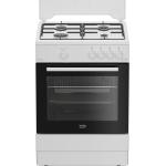 Beko FBG62010DW Cooker Freestanding | Class A | 4 burners, electric oven, enameled grates
