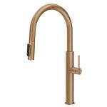 Gessi GESSI 316 Acqua Filtrata Warm Bronze Brushed PVD - 60822#726 Grifo monocomando Fregadero | Bronce cálido cepillado PVD, Función agua filtrada integrada, Tres vías agua caliente/fría/filtrada