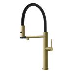 Gessi GESSI 316 Semiprofessionale Brass Brushed PVD - 60210#727 Mitigeur Évier | Laiton Brossé Pvd, Bec semi-professionnel double fonction, Hauteur bec 250 mm