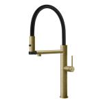 Gessi GESSI 316 Semiprofessionale Brass Brushed PVD - 60214#727 Grifo monocomando Fregadero | Latón Cepillado Pvd, Caño semiprofesional doble función, Altura caño 250 mm