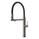 Gessi GESSI 316 Semiprofessionale Steel Brushed - 60210#239 Mitigeur Évier | Acier Inoxydable Brossé, Bec semi-professionnel double fonction, Hauteur bec 250 mm