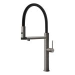 Gessi GESSI 316 Semiprofessionale Steel Brushed - 60212#239 Grifo monocomando Fregadero | Acero Inoxidable Cepillado, Caño semiprofesional doble función, Altura caño 250 mm