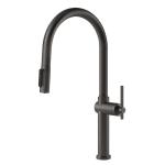 Gessi HABITO Acqua Filtrata Black Metal Brushed PVD - 60872#707 Mixer tap Sink | Brushed black metal PVD, Integrated filtered water function, Three-way hot/cold/filtered water