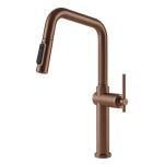 Gessi HABITO Acqua Filtrata Copper Brushed PVD - 60852#708 Mixer tap Sink | Brushed copper PVD, Integrated filtered water function, Three-way hot/cold/filtered water