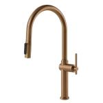 Gessi HABITO Acqua Filtrata Warm Bronze Brushed PVD - 60872#726 Mixer tap Sink | Brushed warm bronze PVD, Integrated filtered water function, Three-way hot/cold/filtered water