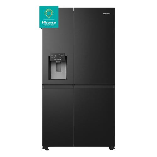 Hisense RS818N4TFE Frigorífico-congelador Instalación libre | Clase energética E | Instalación gratuita, Puerta americana, Negro