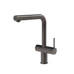 Gessi INEDITO Acqua Filtrata Black Metal Brushed PVD - 60572#707 Mixer tap Sink | Brushed black metal PVD, Integrated filtered water function, Three-way hot/cold/filtered water