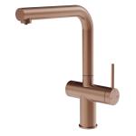 Gessi INEDITO Acqua Filtrata Copper Brushed PVD - 60571#708 Mitigeur Évier | Cuivre brossé PVD, Fonction eau filtrée intégrée, Trois voies eau chaude/froide/filtrée