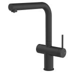 Gessi INEDITO Acqua Filtrata Matte Black - 60571#299 Mitigeur Évier | Noir mat, Fonction eau filtrée intégrée, Trois voies eau chaude/froide/filtrée