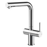 Gessi INEDITO Acqua Filtrata Chrome - 60571#031 Mitigeur Évier | Chrome brillant, Fonction eau filtrée intégrée, Trois voies eau chaude/froide/filtrée