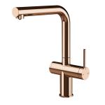 Gessi INEDITO Acqua Filtrata Copper PVD - 60571#030 Mitigeur Évier | Cuivre Brillant Pvd, Fonction eau filtrée intégrée, Trois voies eau chaude/froide/filtrée