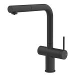 Gessi INEDITO Acqua Filtrata Matte Black - 60572#299 Mixer tap Sink | Matt black, Integrated filtered water function, Three-way hot/cold/filtered water