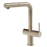 Gessi INEDITO Acqua Filtrata Finox Brushed Nickel - 60572#149 Mixer tap Sink | Brushed nickel Finox, Integrated filtered water function, Three-way hot/cold/filtered water