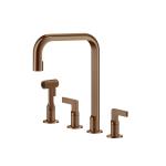 Gessi INCISO Monogetto Copper Brushed PVD - 58703#708 Grifo monocomando Fregadero | Cobre cepillado PVD, Boca monochorro fija, Caudal reducido ahorro agua