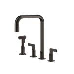 Gessi INCISO Monogetto Black Metal Brushed PVD - 58703#707 Grifo monocomando Fregadero | Metal negro cepillado PVD, Boca monochorro fija, Caudal reducido ahorro agua