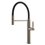Gessi VENTI20 Semiprofessionale Finox Brushed Nickel - 60634#149 Mitigeur Évier | Nickel brossé Finox, Bec semi-professionnel double fonction, Hauteur bec 250 mm