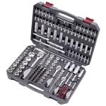 Kraftwerk Tools 204.104.800 Socket wrench set, Basic, 1/4"+3/8"+1/2", 200 pcs.